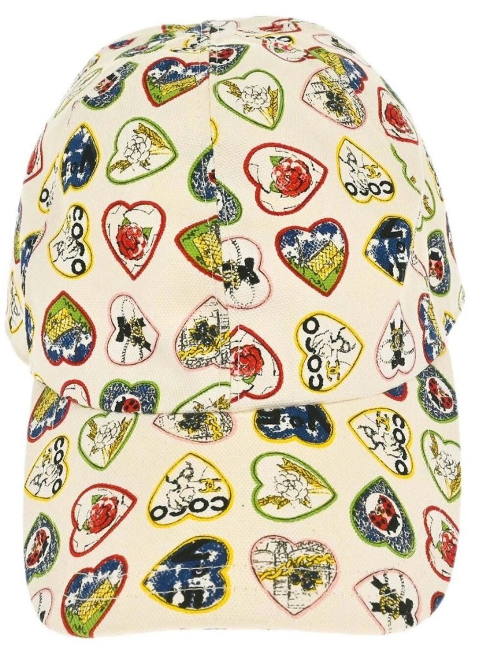 Chanel Off-white Cotton #M Cap Hat Small Good - Picture 2 of 15